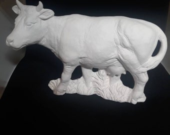 Ceramic Bisque ( Large Standing Cow  ) (U-PAINT)