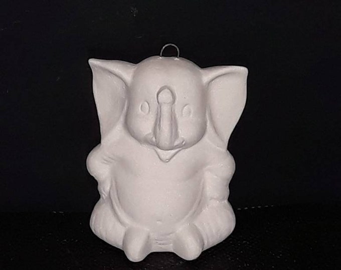 Ceramic bisque Elephant Ornament (U-PAINT)