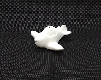 Ceramic Bisque Small Airplane ornament (U-PAINT)