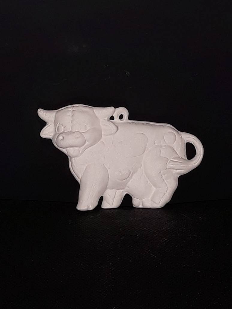 Bisque ceramic christmas ornament blank