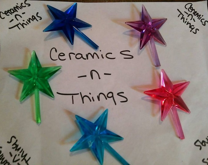 Large Classic Stars Assorted Colors For Ceramic Christmas Trees