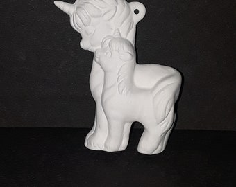 Ceramic Bisque Mama and baby unicorn (U-PAINT)