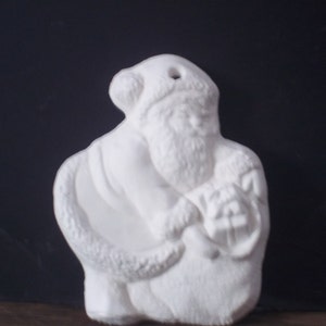 Creamic Bisque Christmas ornament U-Paint ( Santa/Bag of Toys )