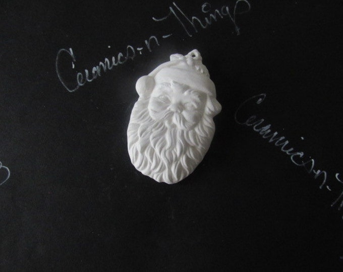 Ceramic bisque christmas ornament (Santa with Bag ) U-PAINT