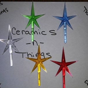 Large Modern Star Size Stars Assorted Colors For Ceramic Christmas Trees