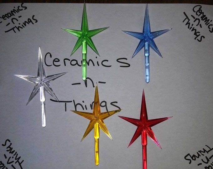 Large Modern Star Size Stars Assorted Colors For Ceramic Christmas Trees
