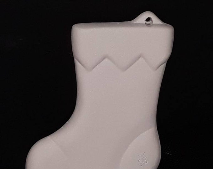 Ceramic Bisque Stocking ornament (U-PAINT)