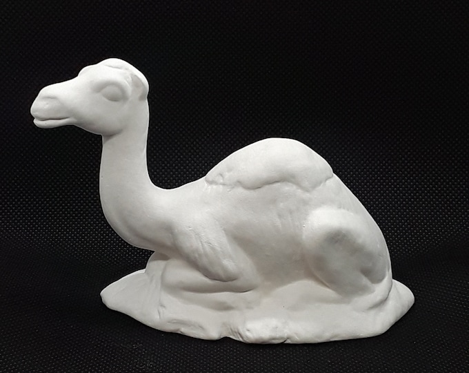 Ceramic Bisque ( Medium Nativity camel laying down ) (U-PAINT)