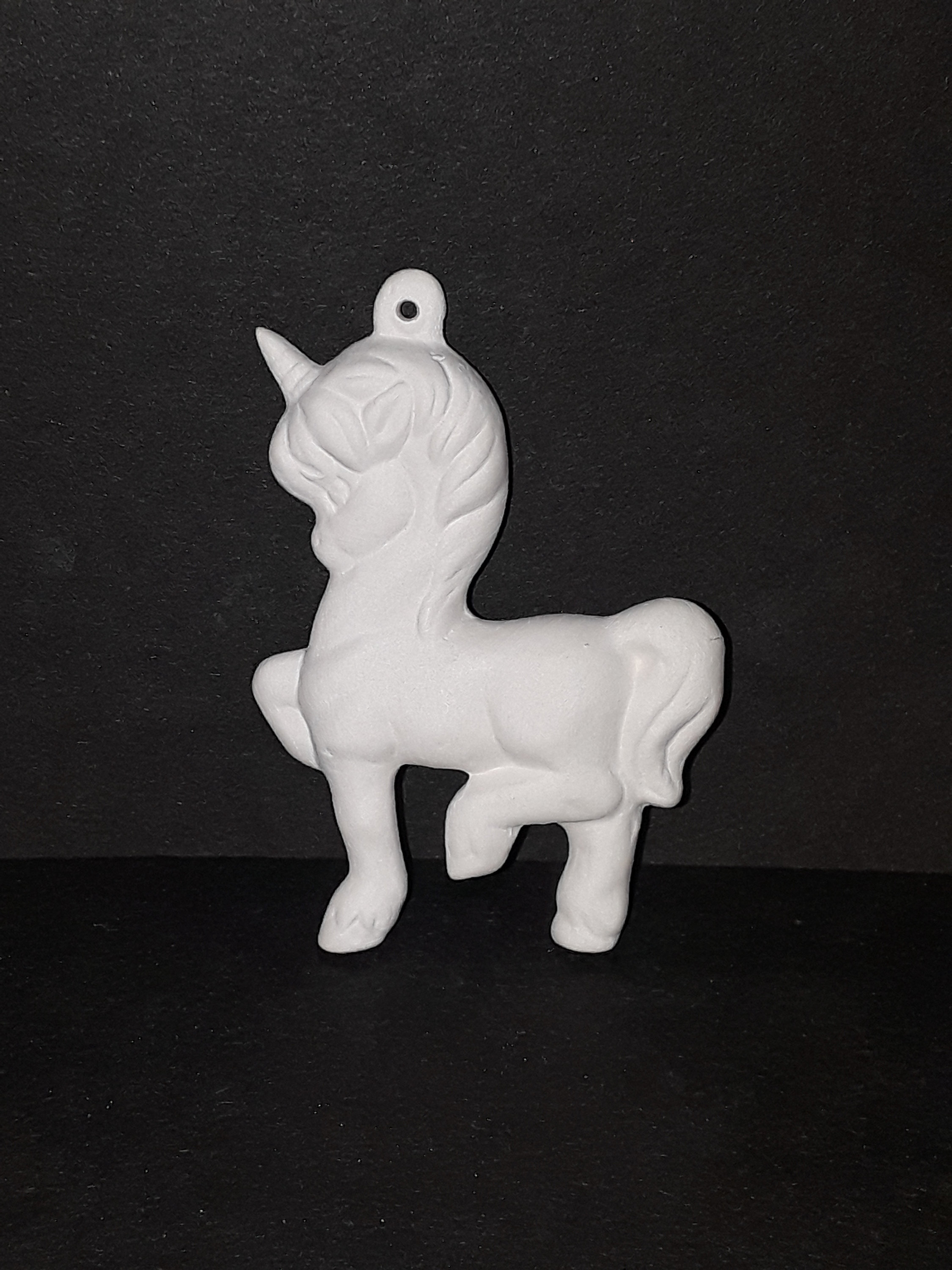 Ceramic bisque christmas ornament Baby Unicorn (2) UPAINT
