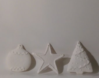 Ceramic Bisque Christmas ornament U-Paint ( Cookie Ornaments  )