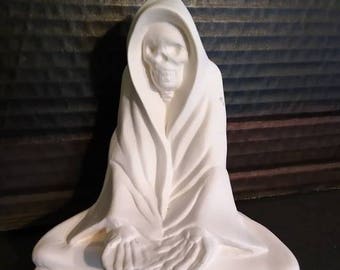 Ceramic bisque (Reaper/ Cone Incense Holder)