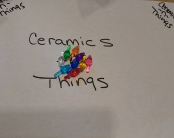 Small Ceramic Christmas Tree Light Bulbs Qty 10 Small Twist Bulbs Assorted Colors