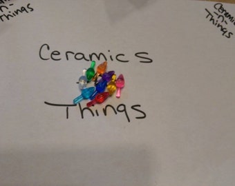 Meduim Ceramic Christmas Tree Light Bulbs Qty 10 Medium Twist Bulbs Assorted Colors