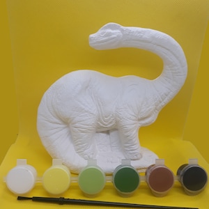 Brachiosaurs Dinosaur Paint Kit, Ceramic Bisque paint kit ready to paint