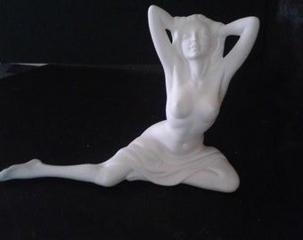 Ceramic Bisque- (Nude Figurine Women With Towel ) U-PAINT