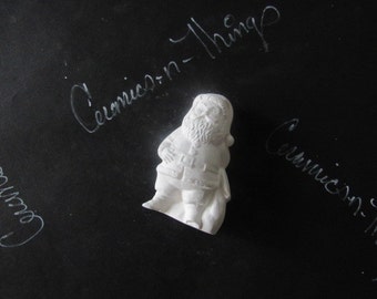 Ceramic bisque christmas ornament (Santa with Bag ) U-PAINT