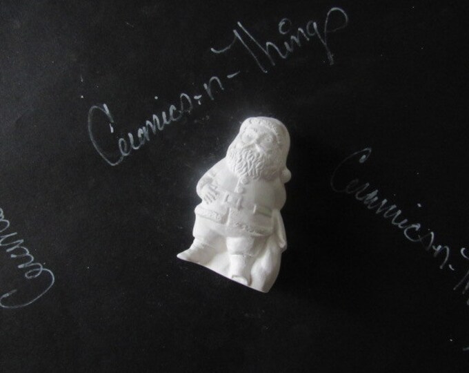 Ceramic bisque christmas ornament (Santa with Bag ) U-PAINT