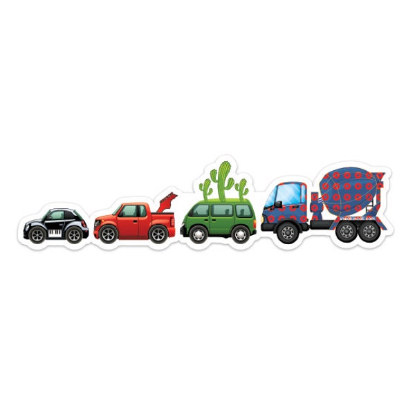 Cars Trucks Buses Sticker