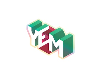 Holographic YEM Sticker