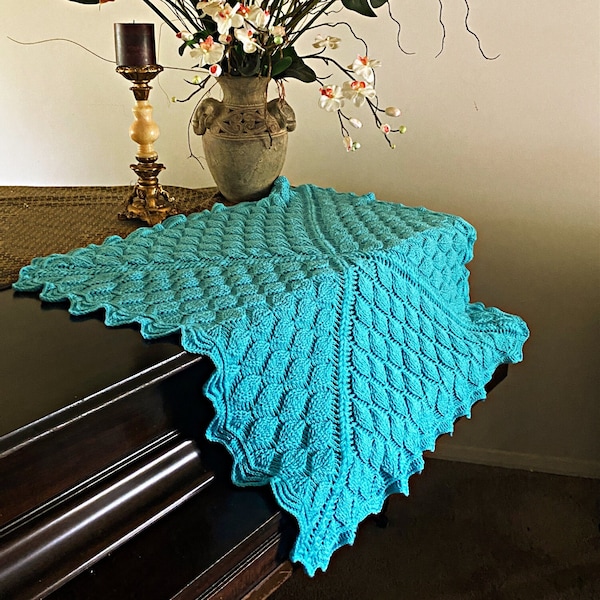 CROCHET PATTERN: Embossed Foliage Reversible Blanket - Permission to Sell Finished Product