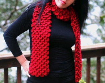 CROCHET PATTERN: Crocodile Stitch Neckwarmer - Permission to Sell Finished Product