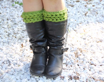 CROCHET PATTERN: Knit-Look Braid Stitch Boot Toppers - Permission to Sell Finished Product