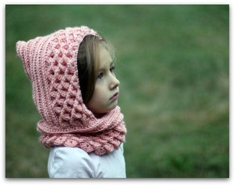 CROCHET PATTERN: Crocodile Stitch Hood (Toddler and Child) - Permission to Sell Finished Product