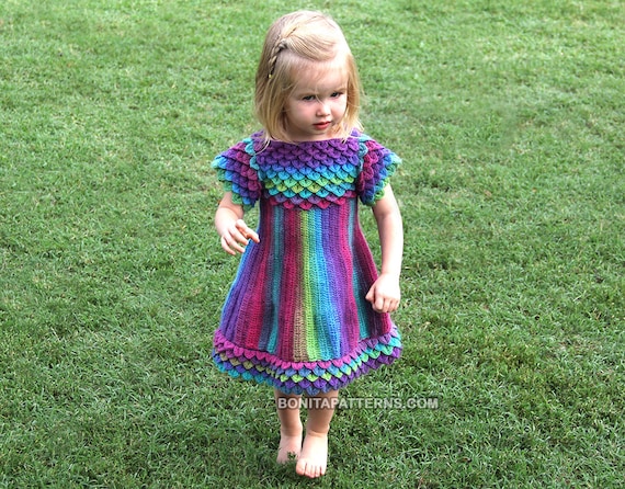 CROCHET PATTERN: Crocodile Dragon Stitch Girly Dress - Permission to Sell  Finished Product - Etsy