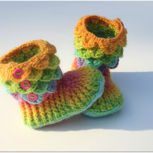 CROCHET PATTERN: Dragon Crocodile Stitch Boots Child Sizes Permission to Sell Finished Product image 2