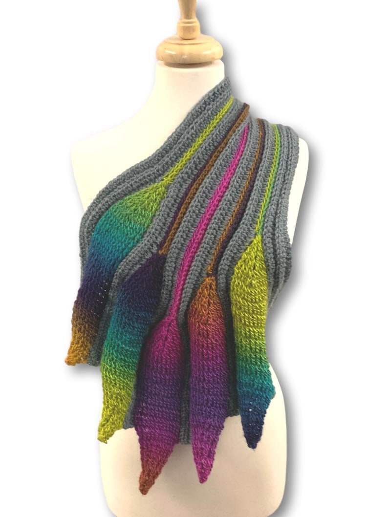 CROCHET PATTERN: Embossed Phoenix Scarf image 5