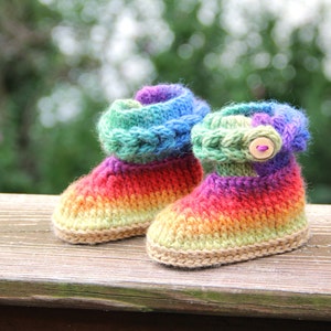 CROCHET PATTERN: Knit-Look Braid Stitch Booties Baby Sizes Permission to Sell Finished Product image 2