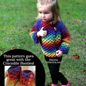 CROCHET PATTERN: Crocodile Stitch Mandarin Coat Permission to Sell Finished Product image 4