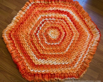 Crocodile Stitch Hexagonal Baby Blanket