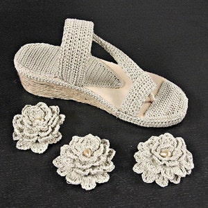 CROCHET PATTERN: Sand Flower Sandals - Permission to Sell Finished Product