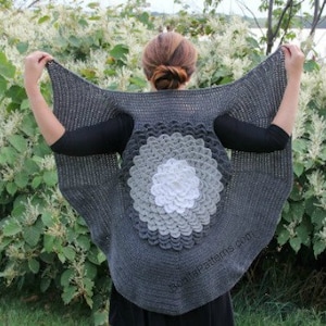 CROCHET PATTERN: Crocodile Stitch Circular Vest - Permission to Sell Finished Product