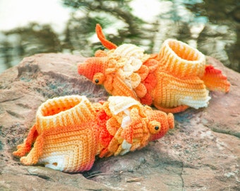 Crocodile Stitch Goldfish Boots (Adult Size)