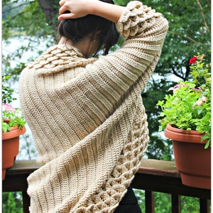 CROCHET PATTERN: Cardigan Au Point Crocodile- Permission to Sell Finished Product