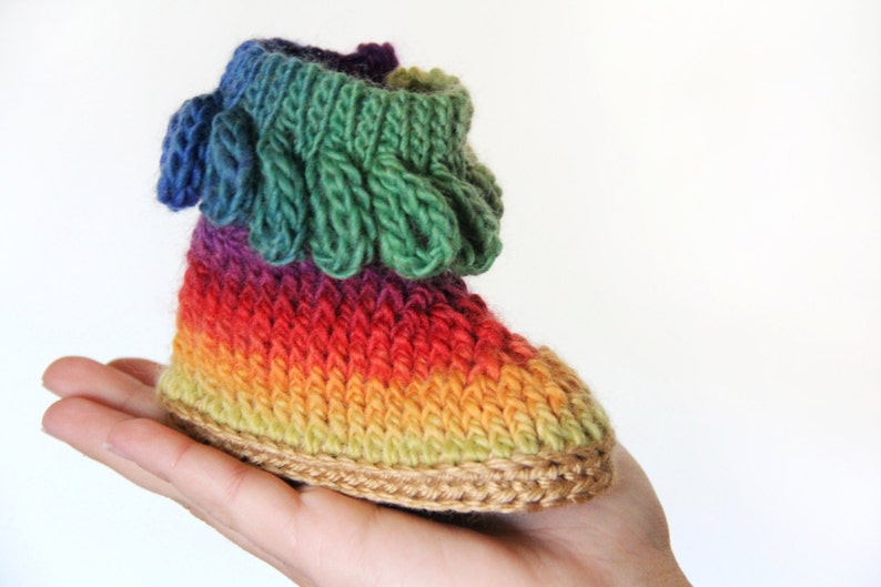 CROCHET PATTERN: Knit-Look Braid Stitch Booties Baby Sizes Permission to Sell Finished Product image 5