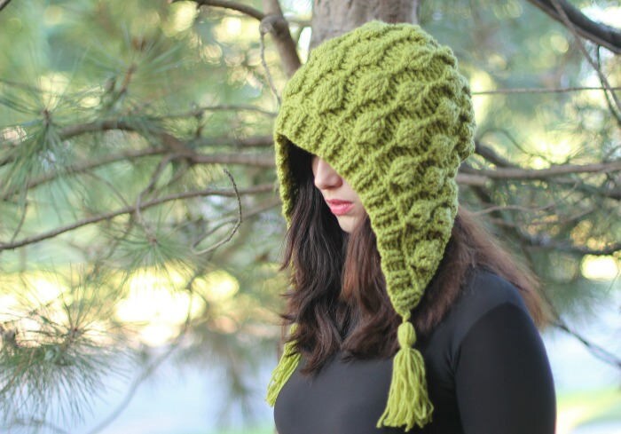 leaf ribbing hat