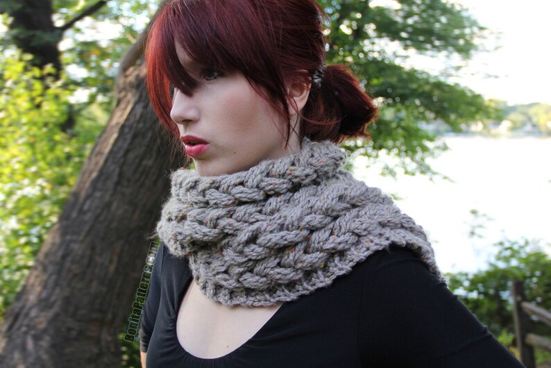 CROCHET PATTERN: Knit-Look Braided Scarf Permission to Sell Finished Product image 2