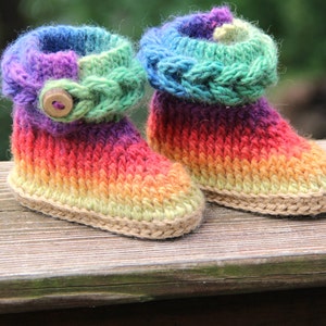 CROCHET PATTERN: Knit-Look Braid Stitch Booties Baby Sizes Permission to Sell Finished Product image 1
