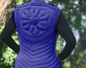 Crochet Pattern: Embossed Daisy Vest