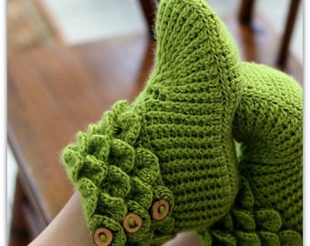 Botas de punto de cocodrilo (tallas de adulto) - Patrón de crochet (PDF) - Permiso para vender artículos terminados