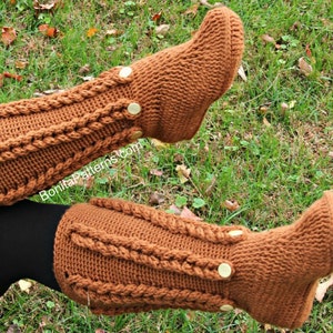 CROCHET PATTERN: Knit-Look Braid Stitch Long Boots Adult Sizes Permission to Sell Finished Product image 4