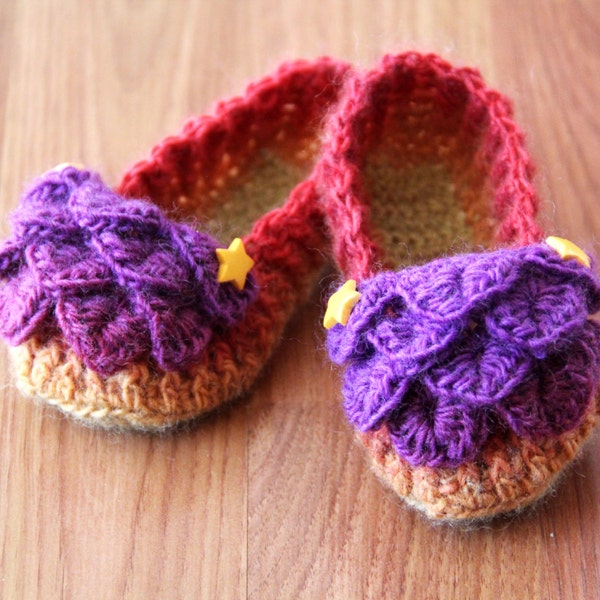CROCHET PATTERN: Crocodile Stitch Loafers (Baby Sizes) - Permission to Sell Finished Product