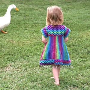 CROCHET PATTERN: Crocodile Dragon Stitch Girly Dress Permission to Sell Finished Product image 3