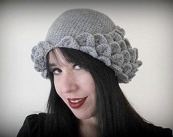 CROCHET PATTERN: Crocodile Stitch Flapper Hat - Permission to Sell Finished Product