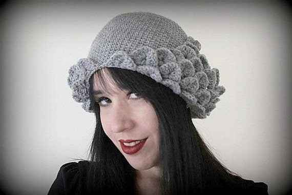 CROCHET PATTERN: Crocodile Stitch Flapper Hat - Permission to Sell Finished Product