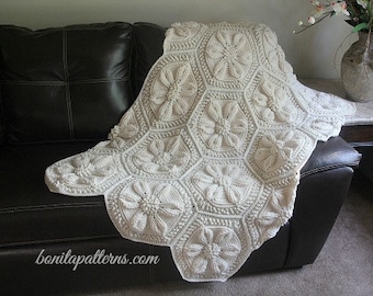 Embossed Crochet Daisy Blanket
