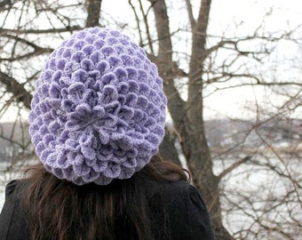 CROCHET PATTERN: Crocodile Stitch Slouchy Beret - Permission to Sell Finished Product